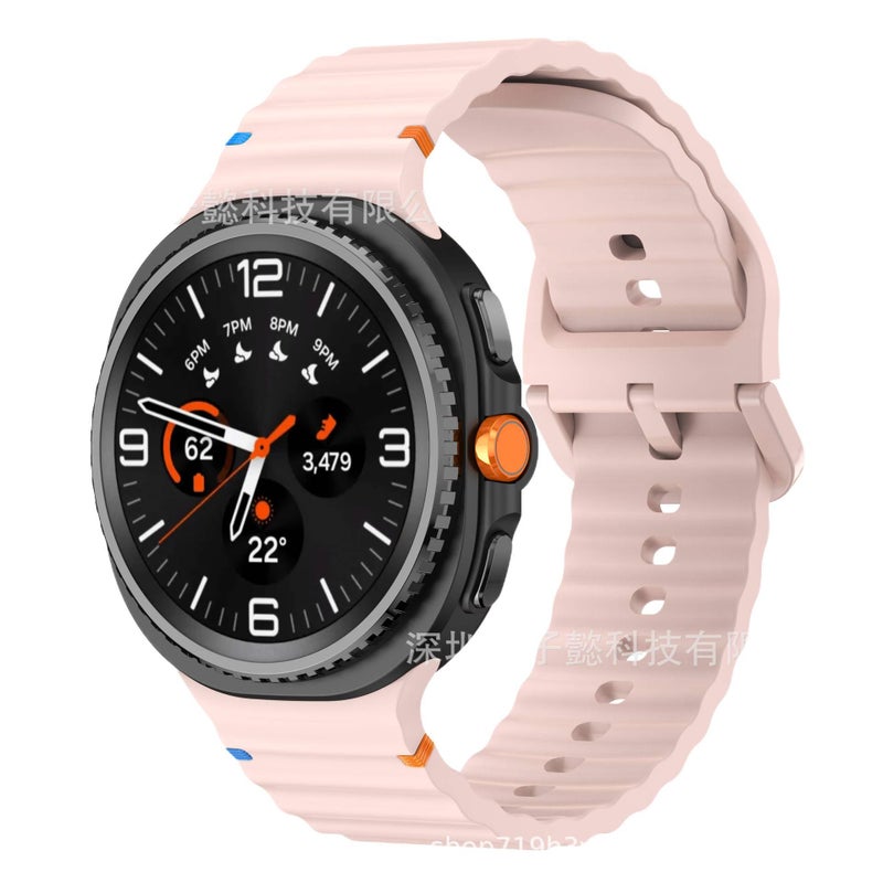 Adjustable Silicone Sport Smartwatch Band Compatible with Samsung Galaxy Watch 8 Classic with Fit Soft Strap and Quick Daily Replacement Black - Image 3