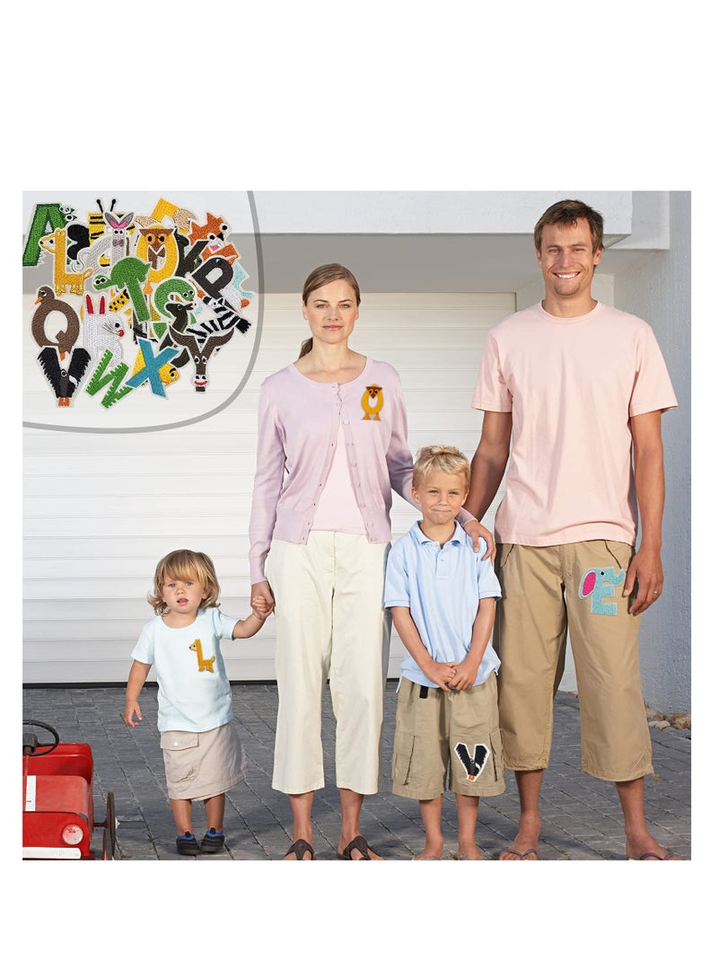 Sew On Patches Appliques, 26Pcs A-Z Alphabet Patches DIY Iron on, Animal Alphabet Repair Patches, Decorate Iron on Patches for Jeans Clothing Hats Backpacks Sewing - Image 5