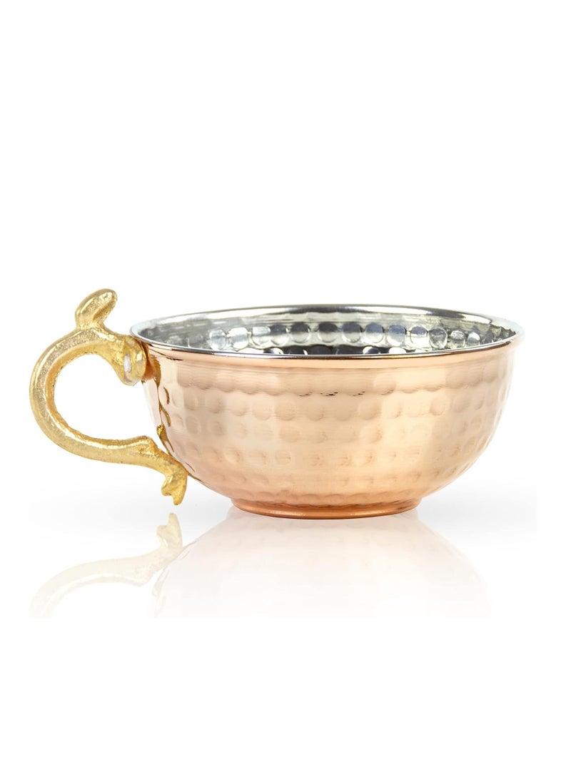 JAIRESTONE Copper Shaving Bowl and Cup - Turkish Hand Hammered Shaving Bowl - Safety Razor and Brush Holder - Traditional Shaving Cup - Lather Bowl for Shaving - Barbers Shop Utensil  - Image 1