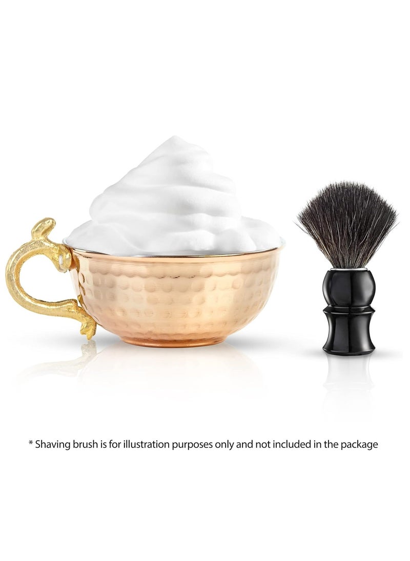 JAIRESTONE Copper Shaving Bowl and Cup - Turkish Hand Hammered Shaving Bowl - Safety Razor and Brush Holder - Traditional Shaving Cup - Lather Bowl for Shaving - Barbers Shop Utensil  - Image 5