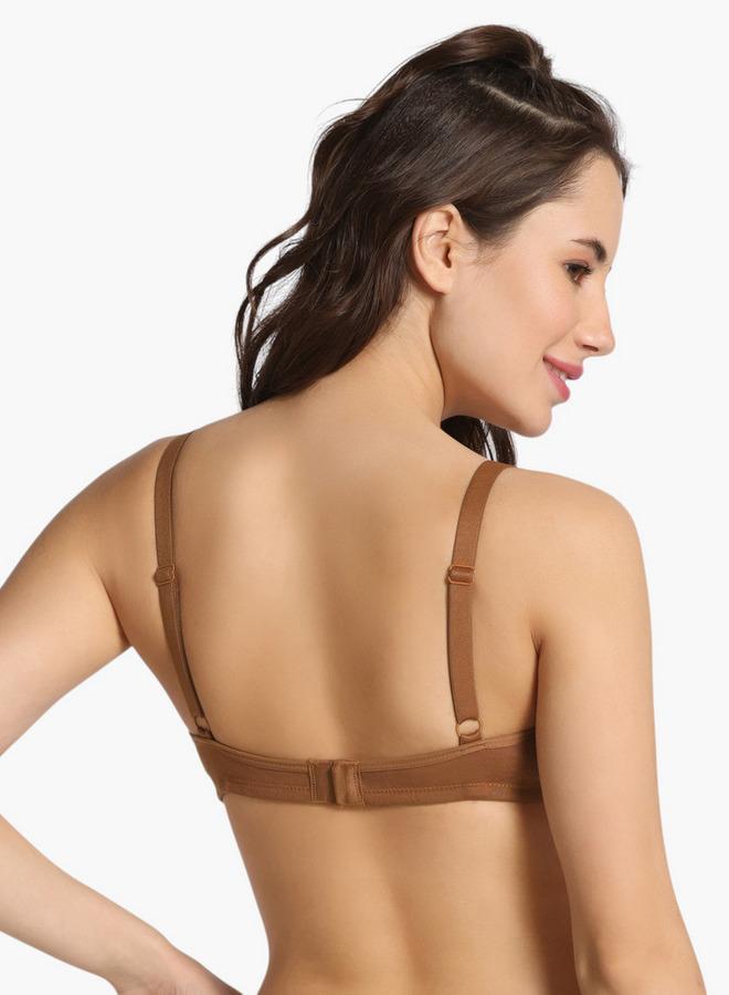 Zivame Adjustable Strap Detail Support Bra with Hook and Eye Closure - Image 2