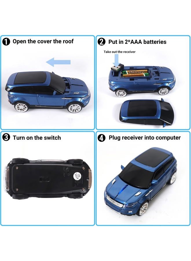 elec Space Wireless Mouse Car Computer Mouse for PC Laptop (Blue) - Image 5