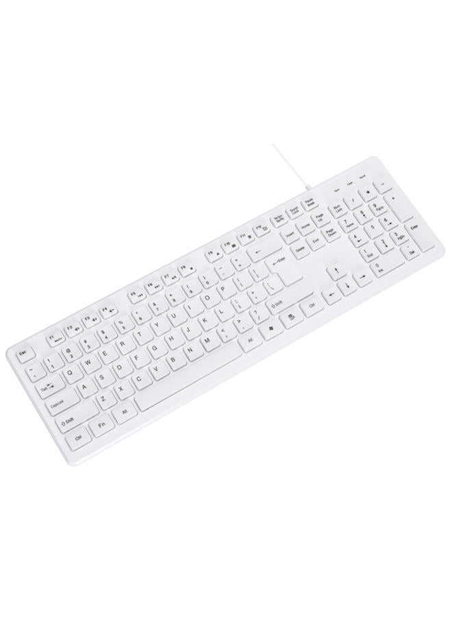 M MC Saite MCSaite Wired White USB 104 Keys Computer Keyboard with Stands,Waterproof - US Layout Compatible for Windows, PC, Laptop - Image 3