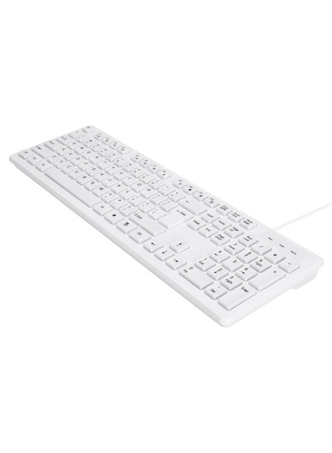 M MC Saite MCSaite Wired White USB 104 Keys Computer Keyboard with Stands,Waterproof - US Layout Compatible for Windows, PC, Laptop - Image 2