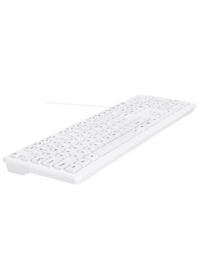 M MC Saite MCSaite Wired White USB 104 Keys Computer Keyboard with Stands,Waterproof - US Layout Compatible for Windows, PC, Laptop - Image 5