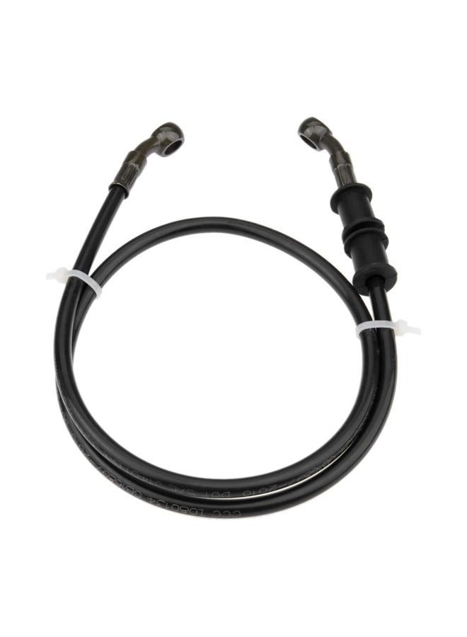 Mtsooning 1Pc Black Motorcycle Braided Steel Brake Clutch Oil Hoses Line Pipe (Oil Hose Length 90Cm) - Image 1