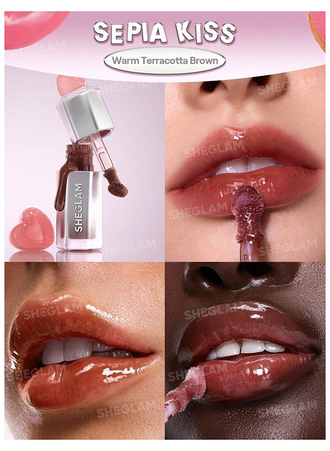 SHEGLAM Glass Lock Air Gloss-Sepia Kiss Sepia Kiss - Image 3