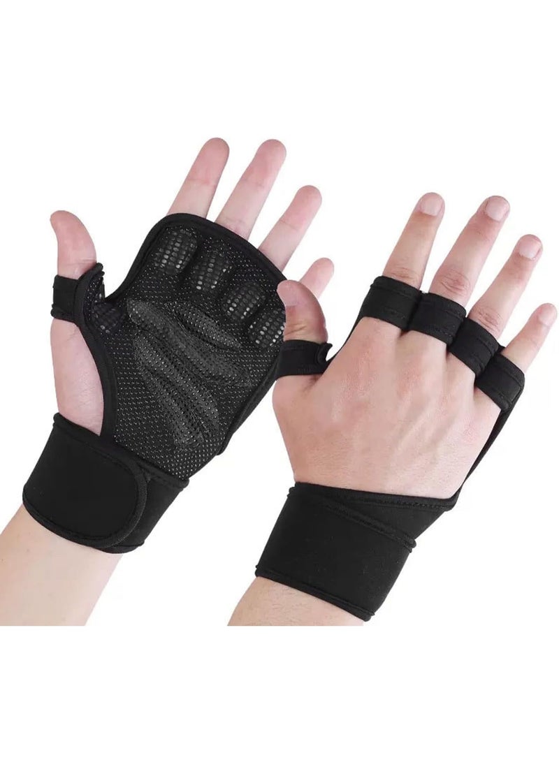 ج ت س آ ل قفازات رفع الأثقال، أربطة معصم لرفع الأثقال، أربطة معصم لرفع الأثقال، قفازات رياضية للرجال، قفازات رياضية للنساء. - Image 1