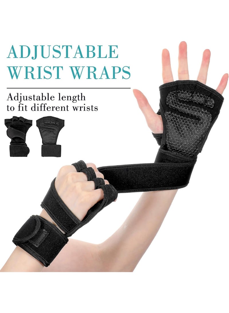 ج ت س آ ل قفازات رفع الأثقال، أربطة معصم لرفع الأثقال، أربطة معصم لرفع الأثقال، قفازات رياضية للرجال، قفازات رياضية للنساء. - Image 2