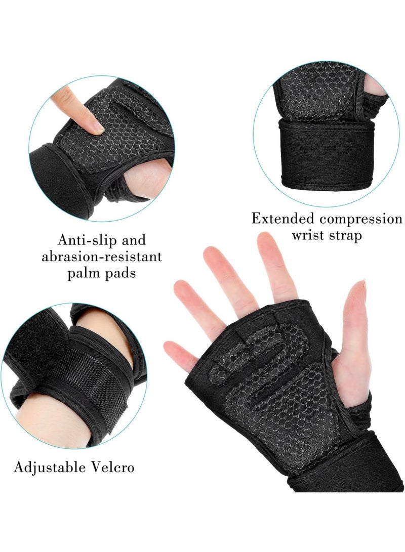 ج ت س آ ل قفازات رفع الأثقال، أربطة معصم لرفع الأثقال، أربطة معصم لرفع الأثقال، قفازات رياضية للرجال، قفازات رياضية للنساء. - Image 3