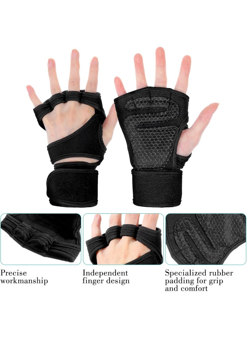 ج ت س آ ل قفازات رفع الأثقال، أربطة معصم لرفع الأثقال، أربطة معصم لرفع الأثقال، قفازات رياضية للرجال، قفازات رياضية للنساء. - Image 4