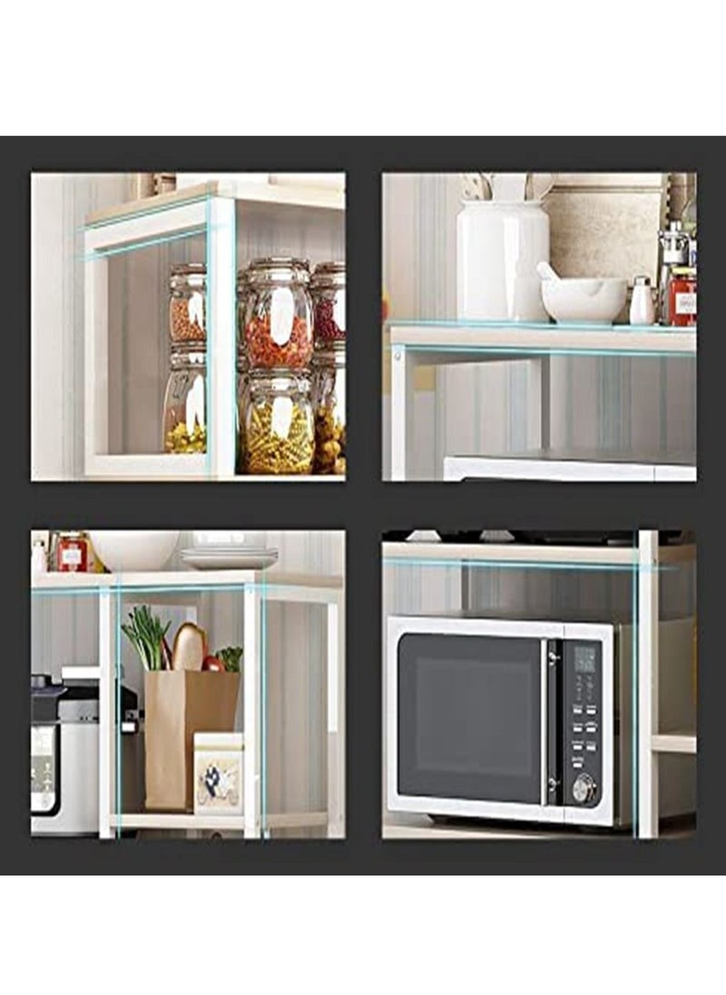 HomarKet 5-Tier Kitchen Storage Shelf Microwave Oven Stand Rack Spice Organizer with Storage Cabinet Large Storage Rack for Home Hotel Living Room Bathroom and Office  - Image 5