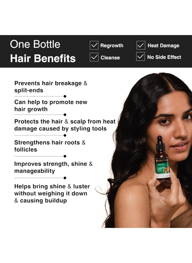 Soulflower  Argan Oil for Light Oil for styling for Frizzy, Dry & thin hair, Hair Growth, Hair Fall Control & Moisturizie skin for Men & Women |100% Pure, Organic & Natural, Rich in Omega 3, Vitamin E | 30ml - Image 3