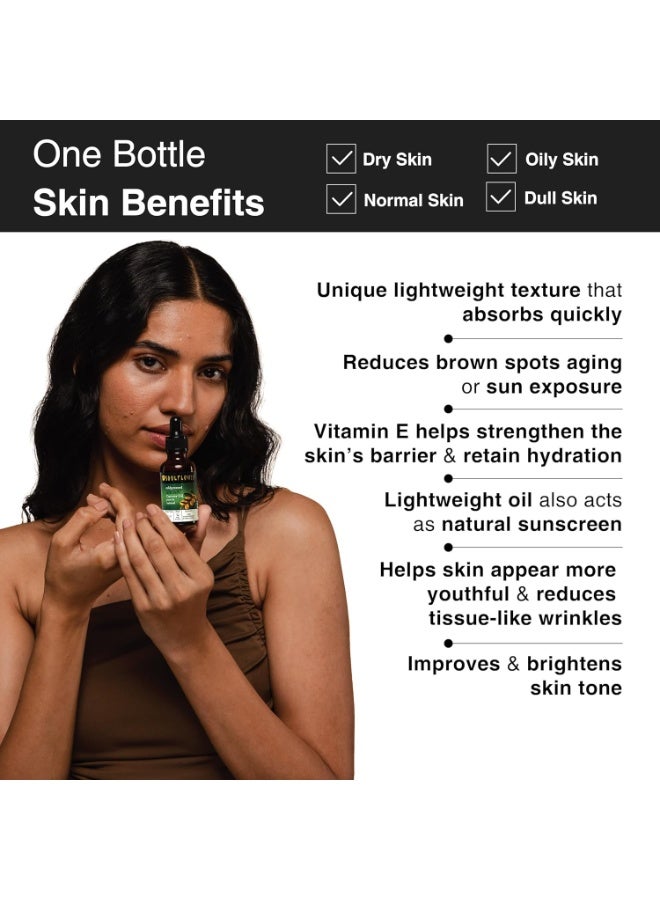 Soulflower  Argan Oil for Light Oil for styling for Frizzy, Dry & thin hair, Hair Growth, Hair Fall Control & Moisturizie skin for Men & Women |100% Pure, Organic & Natural, Rich in Omega 3, Vitamin E | 30ml - Image 2