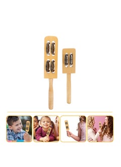 Y&D Tambourine Drum Bell, Hand Held Wooden Jingles Percussion, Instruments Children Musical Instrument Educational Toy, for Kids Games, Party Noisemaker  - Image 4