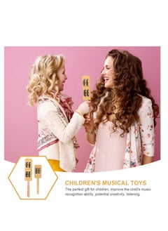 Y&D Tambourine Drum Bell, Hand Held Wooden Jingles Percussion, Instruments Children Musical Instrument Educational Toy, for Kids Games, Party Noisemaker  - Image 2