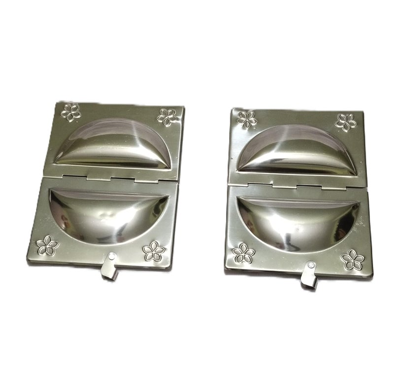 GS KITCHENWARE GS Steel Karanji, Gujiya/Gujia Maker Mould Sacha, Karjikai Molds, Pack of 2 - Image 3