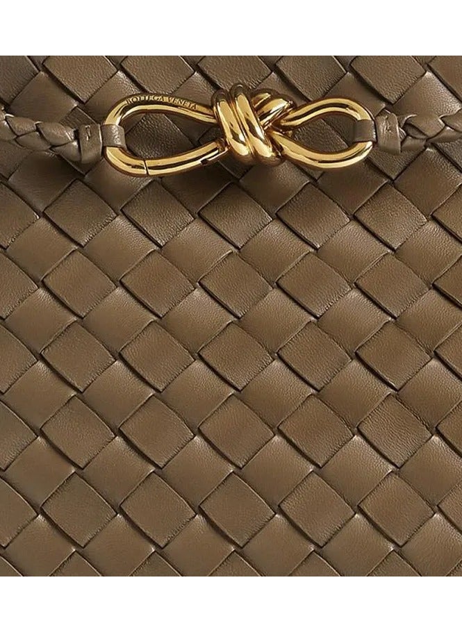 BOTTEGA VENETA Andiamo Top handle bag leather bag with signature knot detail and sliding cross-body strap. - Image 5