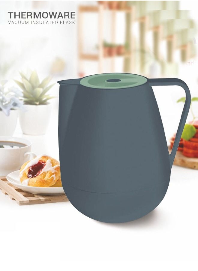 Badraig - Thermos for tea and coffee Grey/Green 1 liter - Image 1