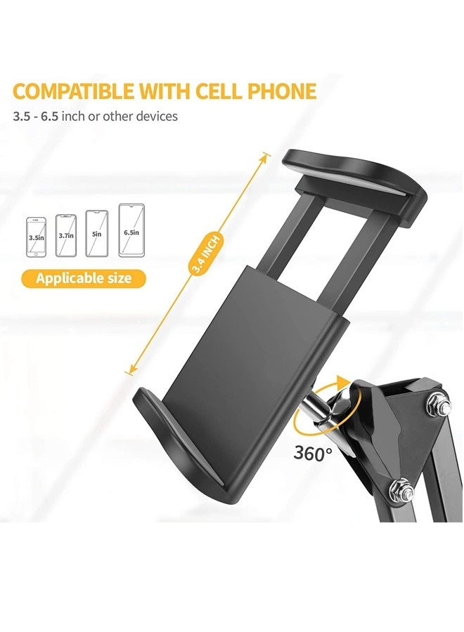 DUSALA Phone Holder for Bed, iPad Tablet Stand Holder for Desk, 360° Flexible Articulating Long Arm Clamp Bracket Cell Phone Accessories for Mobile Phone and Tablet Like iPhone/iPad/Samsung - Image 3