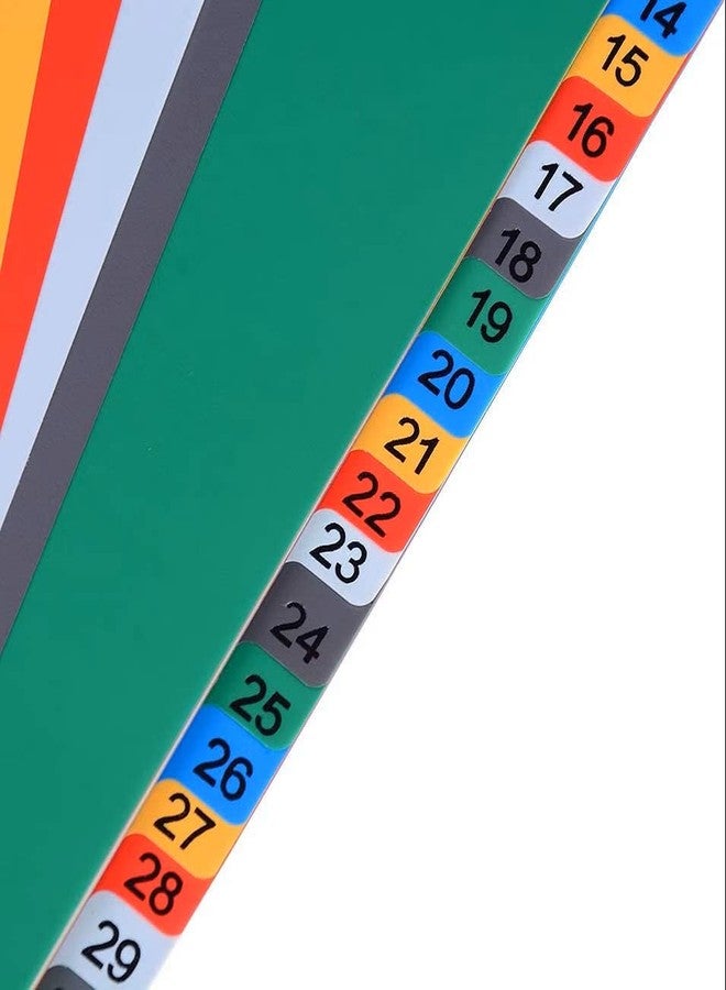 True-Ally فواصل بلاستيكية من True-Ally بحجم A4، فواصل مجلدات بـ 31 علامة تبويب، فواصل كبيرة قابلة للكتابة والمسح لمجلدات الحلقات، فواصل لمجلدات الحلقات 2/3/4/11، علامات تبويب متعددة الألوان قابلة للإدخال - Image 3