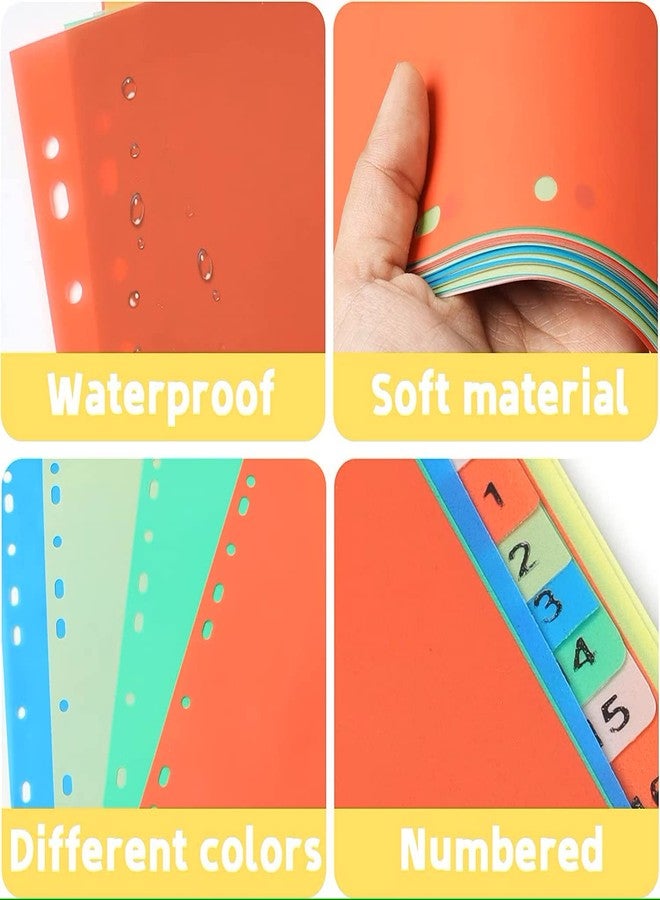 True-Ally فواصل بلاستيكية من True-Ally بحجم A4، فواصل مجلدات بـ 31 علامة تبويب، فواصل كبيرة قابلة للكتابة والمسح لمجلدات الحلقات، فواصل لمجلدات الحلقات 2/3/4/11، علامات تبويب متعددة الألوان قابلة للإدخال - Image 5