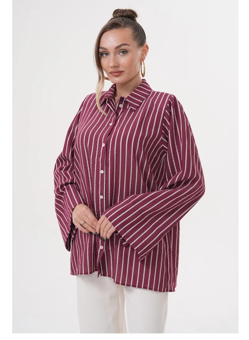 Ruby Stripe Flare Tunic