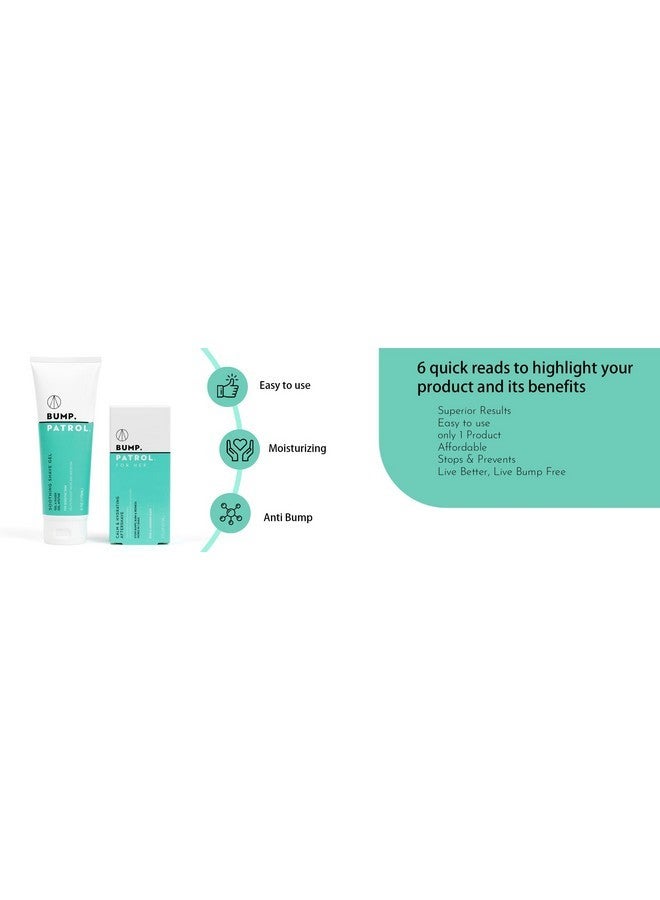 من أجلها - بلسم ما بعد الحلاقة المهدئ والمرطب للنساء - علاج نتوءات الحلاقة وحروق الحلاقة والشعر الناشئ تحت الجلد في منطقة البكيني والإبطين والساقين (2 أونصة) - Image 5