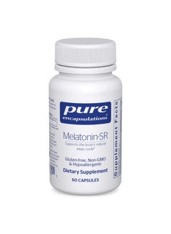 بيور إنكابسيليشن Pure Encapsulations Melatonin-SR - ميلاتونين ممتد المفعول - يدعم النوم المريح* - مكمل غذائي للنوم - خالٍ من الجلوتين ونباتي - 60 كبسولة  - Image 1