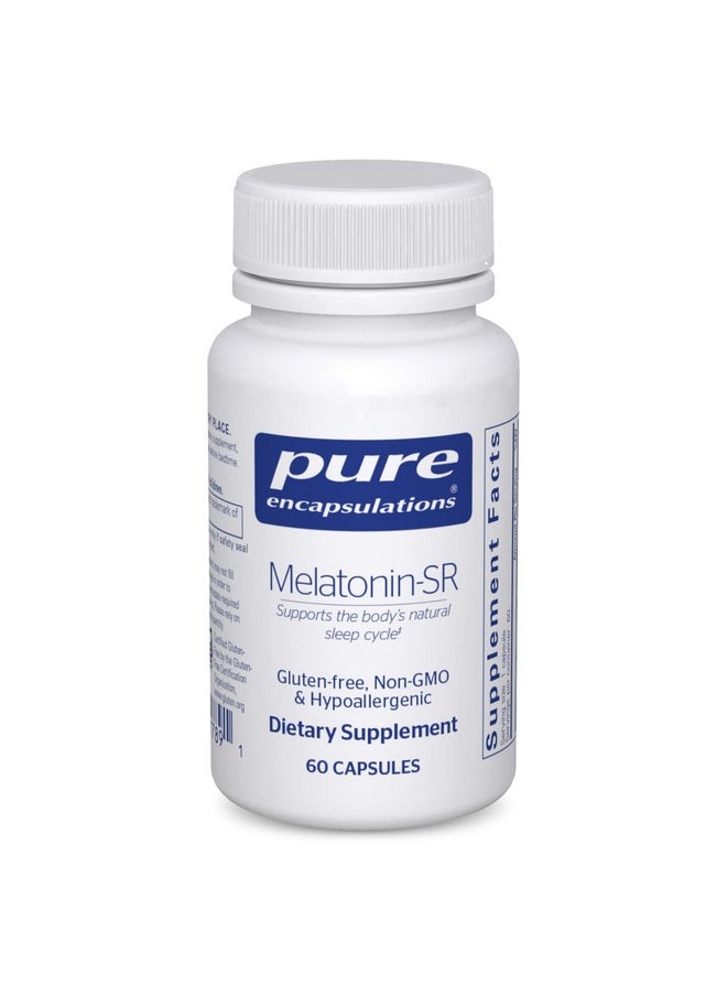 بيور إنكابسيليشن - Pure Encapsulations Melatonin-SR - ميلاتونين ممتد المفعول - يدعم النوم المريح* - مكمل غذائي للنوم - خالٍ من الجلوتين ونباتي - 60 كبسولة - Image 1