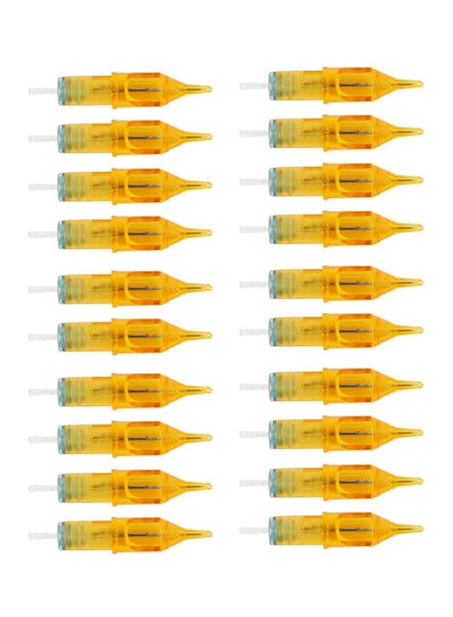 NIBEMINENT 20-Piece 7RL Disposable Tattoo Needle Set Yellow - Image 1