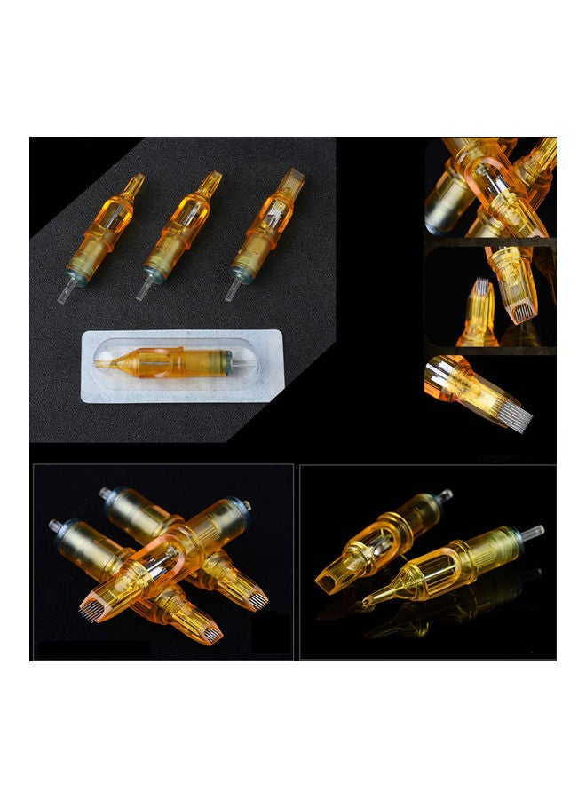 NIBEMINENT 20-Piece 7RL Disposable Tattoo Needle Set Yellow - Image 3