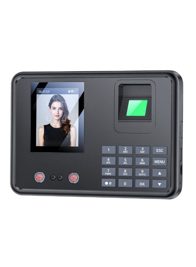 Yesido KM30 Smart Biometric Time Attendance Machine - 5-in-1 Face Recognition, Fingerprint, Palm & Password Time Clock with 2.8" LCD - Black - Image 1
