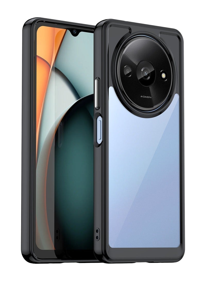 TEAM LUXURY Phone case for Xiaomi Redmi A3/ Xiaomi Poco C61 Clear Back Soft TPU Shockproof Bumper Protection Cover - Image 1