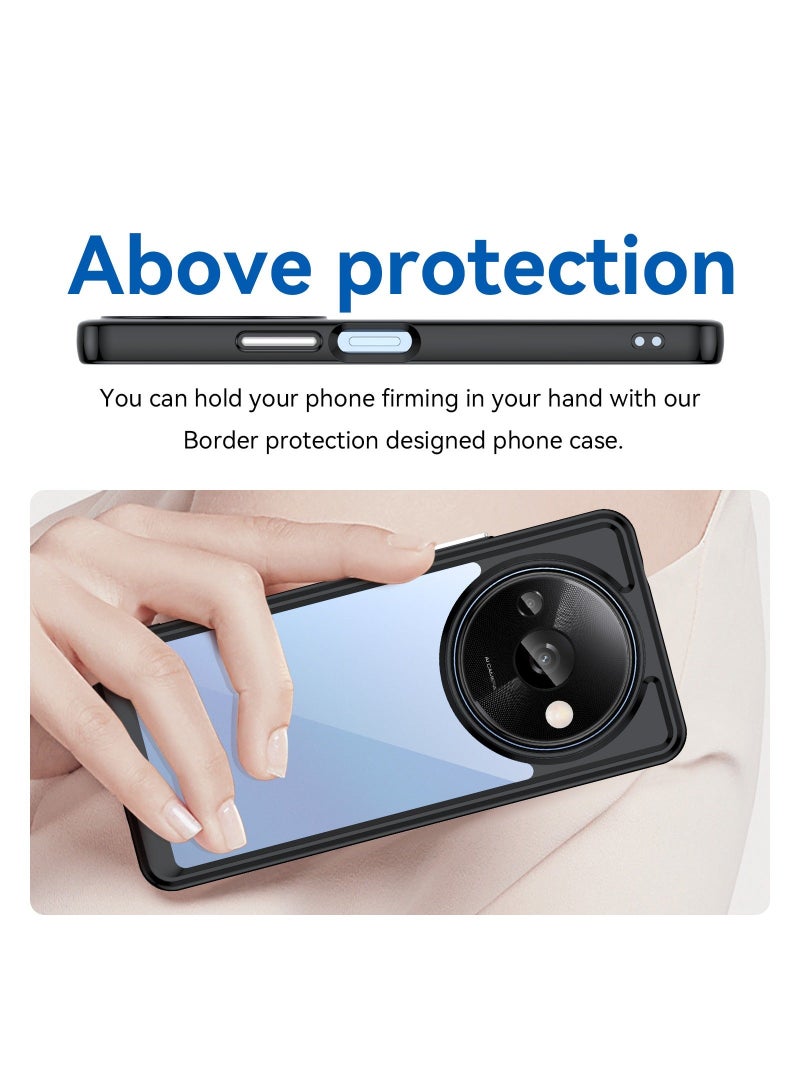 TEAM LUXURY Phone case for Xiaomi Redmi A3/ Xiaomi Poco C61 Clear Back Soft TPU Shockproof Bumper Protection Cover - Image 4