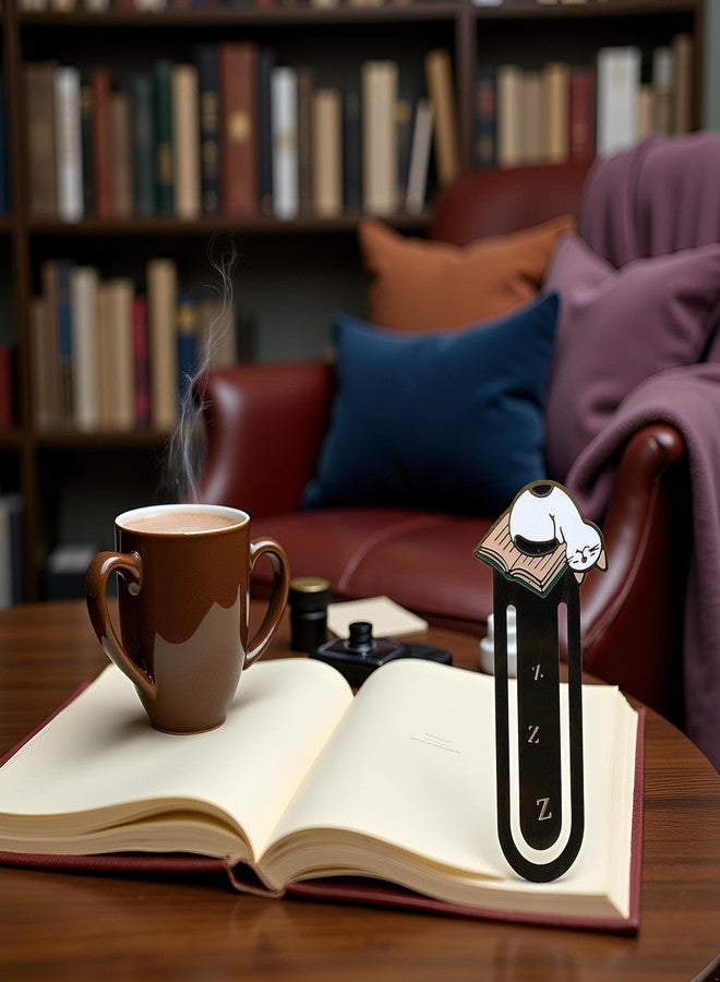 Zhuluck Cute Sleeping Cat Metal Bookmark for Cat Lovers Book Marker Book Covers and Book Accessories Lovely School Office and Home Supplies - Image 4