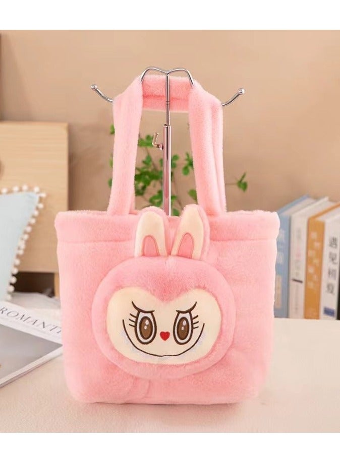 لابوبو حقيبة كتف مائلةحقيبة ظهر كرتونية حقيبة دمية محشوة للنقودحقيبة مدرسية مزدوجة الأشرطة