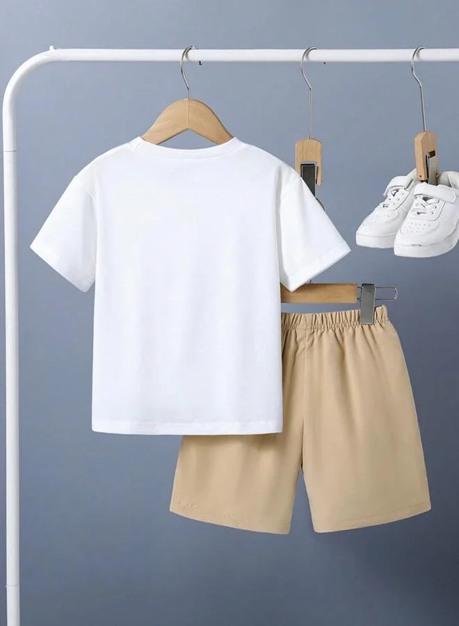 تايك تو Take Two Boys Lion Graphic T-Shirt and Shorts Set