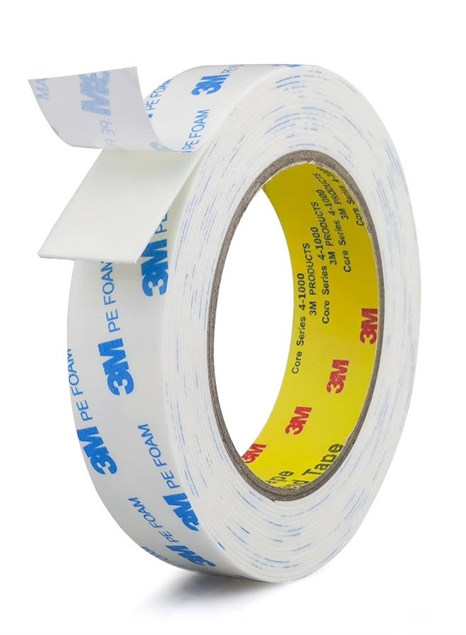 3M Double Sided Tape 5m Wide x 3m Long , Mounting Tape Heavy Duty, Removeable PE Foam Tape Strips, Strong Adhesive Tape Waterproof Free Damage for Paint Wall Picture Hanging Poster - Image 1