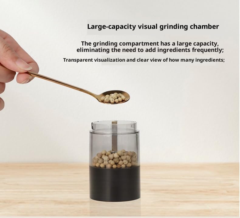 Electric Salt and Pepper Grinder Set - 2 Pack Rechargeable Automatic Shakers with Adjustable Coarseness - Image 5