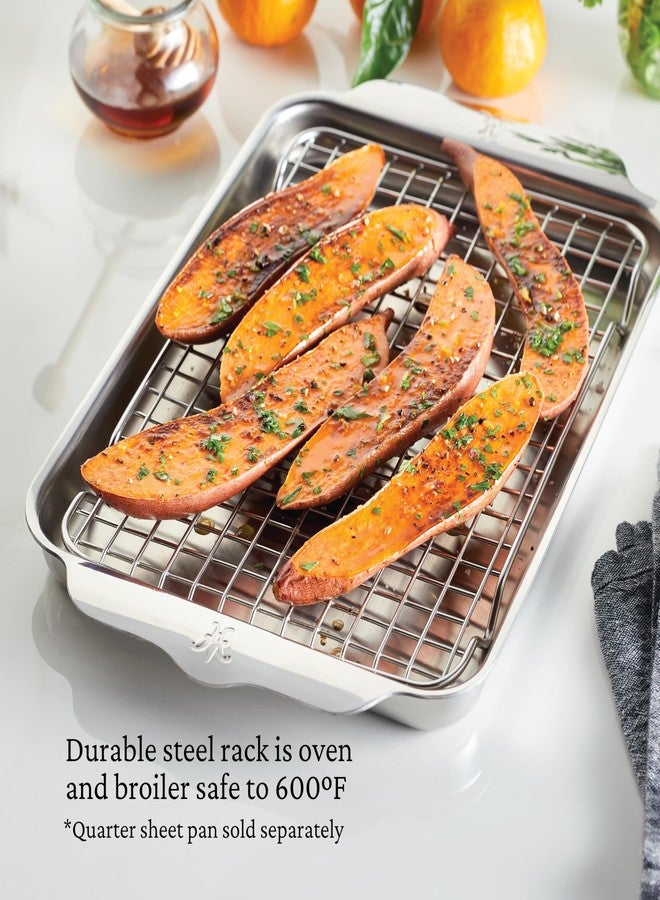 Hestan Provisions OvenBond - 9" x 12.5" Stainless Steel Quarter Sheet Pan Cooling Rack - Image 5