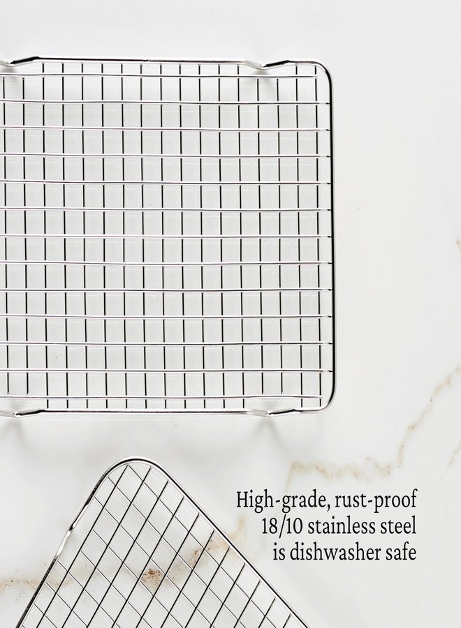 Hestan Provisions OvenBond - 9" x 12.5" Stainless Steel Quarter Sheet Pan Cooling Rack - Image 4
