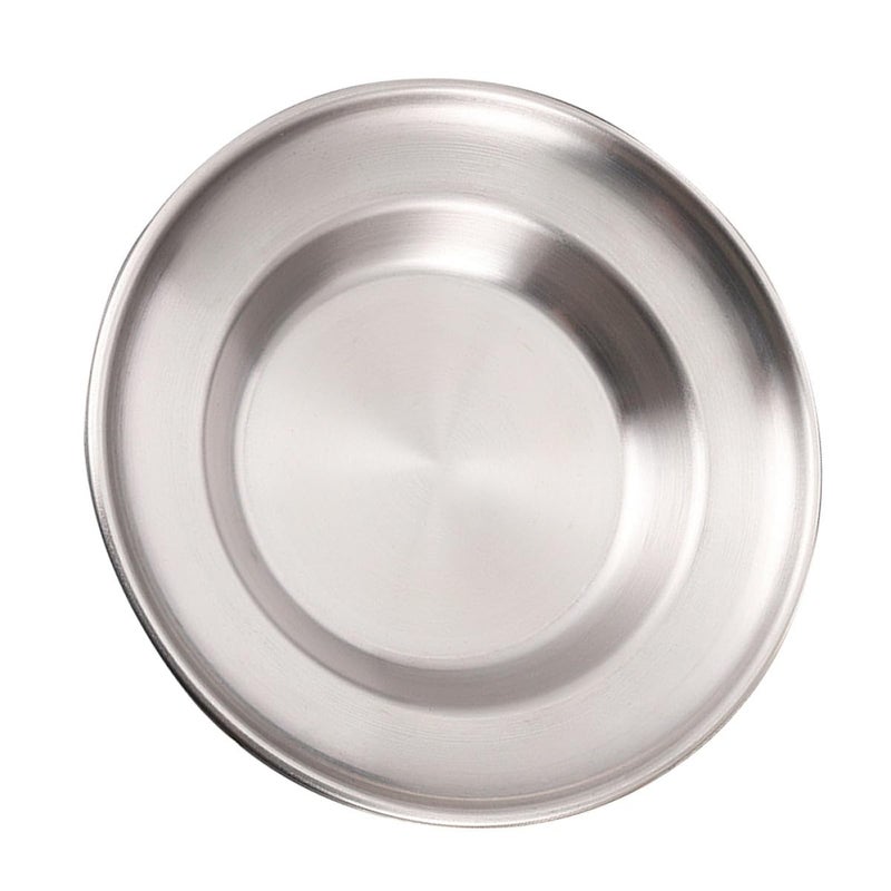 Stainless Steel Round Cake Plate 20cm Food Serving Tray Pastry Dessert Dish - Image 2