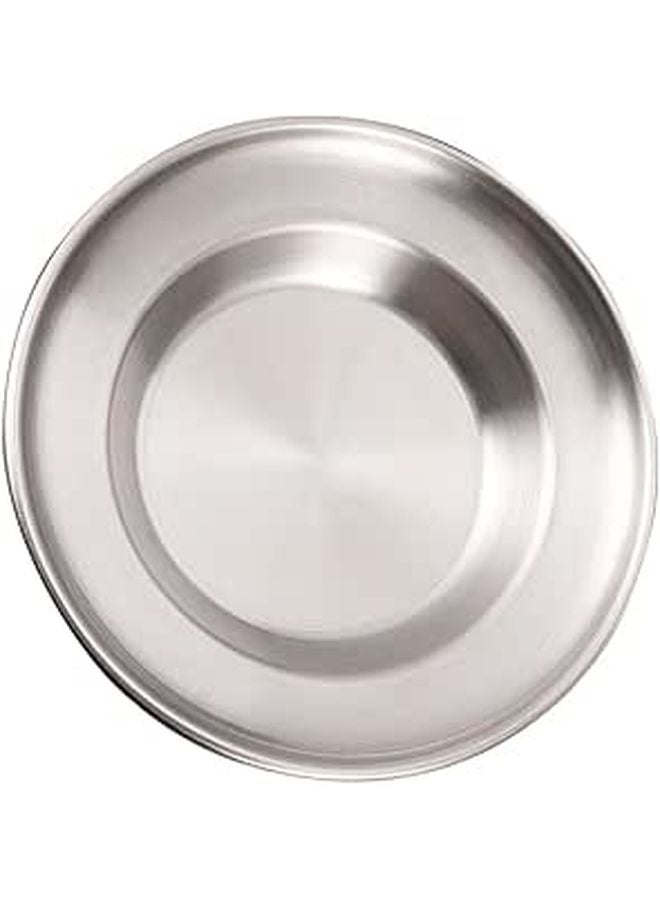 Stainless Steel Round Cake Plate 20cm Food Serving Tray Pastry Dessert Dish - Image 1