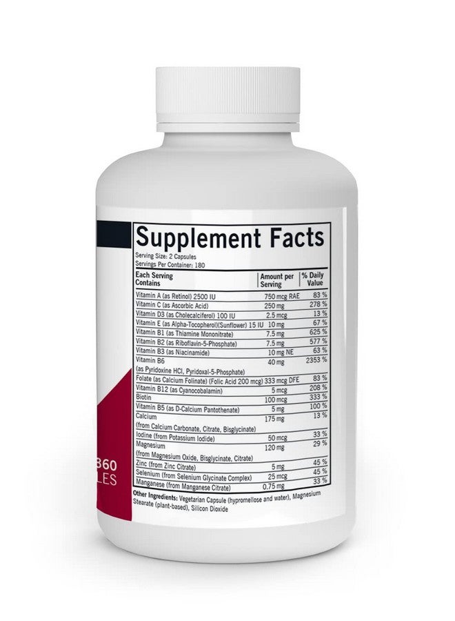 Kirkman - Super Nu-Thera - 360 Capsules - Comprehensive Multivitamin - with Vitamin B6 & Magnesium Content - Hypoallergenic - Image 2