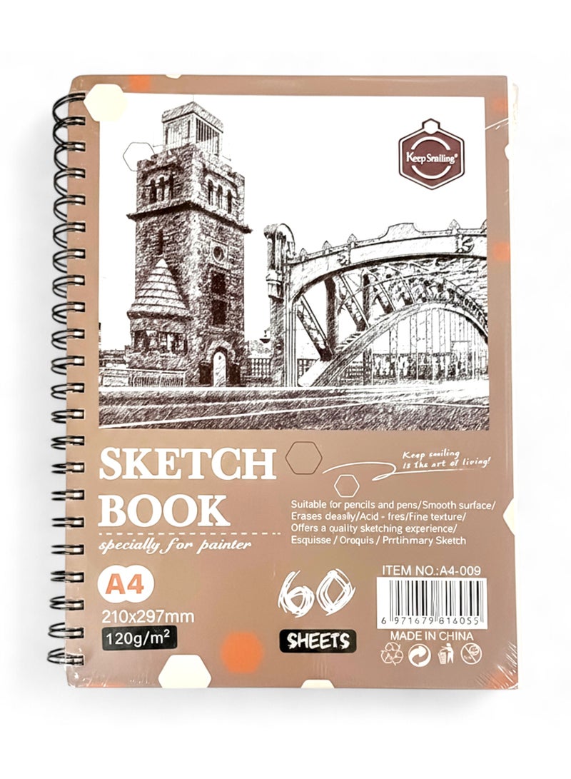 Keep Smiling-Sketchbook Hardcover 60 Sheets size A4/120gsm - Image 1