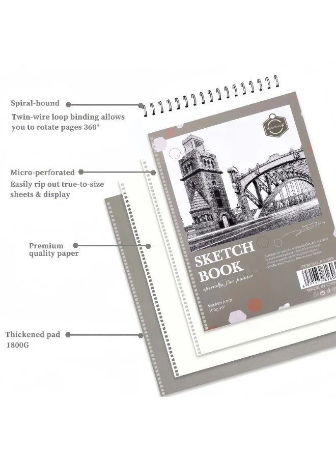 Keep Smiling-Sketchbook Hardcover 60 Sheets size A4/120gsm - Image 3