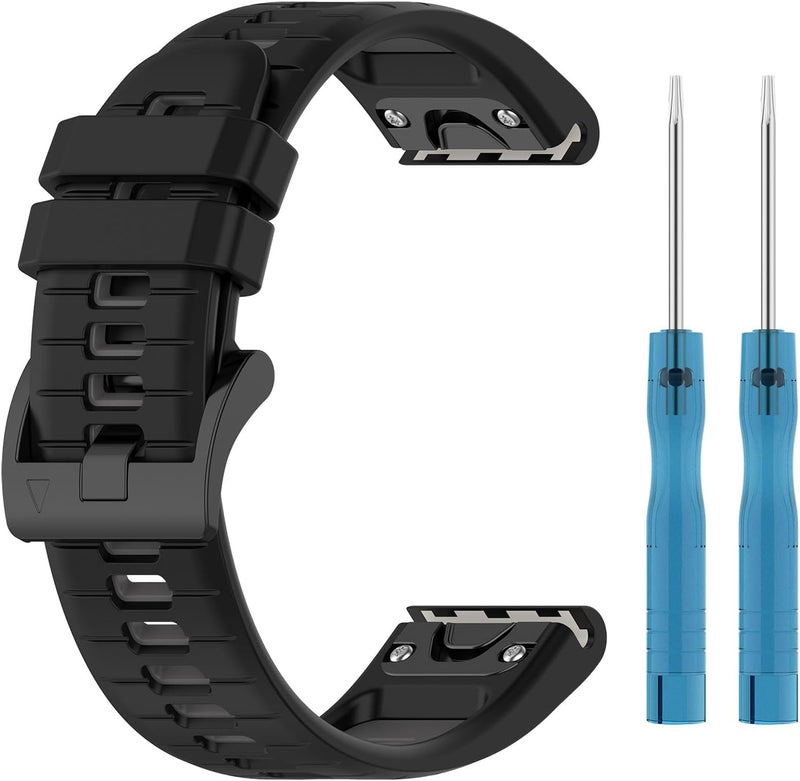 LOKEKE Compatible with Garmin Epix Pro Replacement Wrist Band - 20mm Replacement Silicone Wrist Watch Band Strap Compatible with Garmin Epix Pro - Image 3