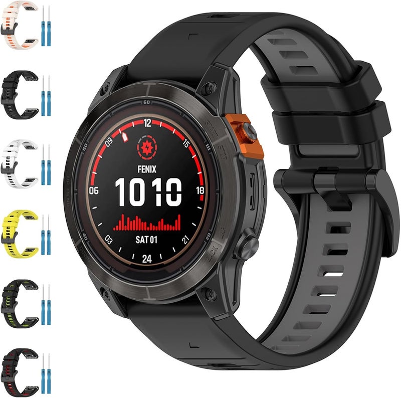 LOKEKE Compatible with Garmin Epix Pro Replacement Wrist Band - 20mm Replacement Silicone Wrist Watch Band Strap Compatible with Garmin Epix Pro - Image 2