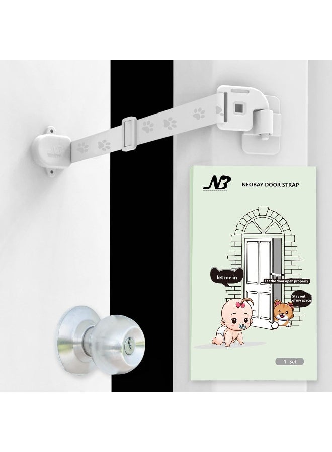 Neobay Child Proof Door Lock with Adjustable Door Strap and Latch - Image 1